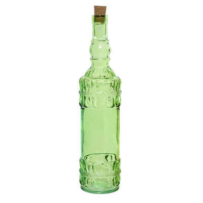 MARELIDA Vorratsglas Deko Flasche mit Korken Retro Likör Glasflasche Vintage Recyclingglas, Glas, (1-tlg)