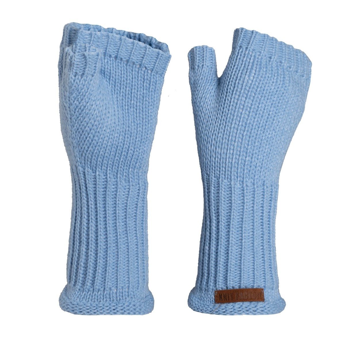 Knit Factory Strickhandschuhe Cleo Handstulpen Crystal Blue One Size (Set, 1-St., Spar-Set) Strick accesoires Wohnen sale winter herbst deko mode Damen Herren