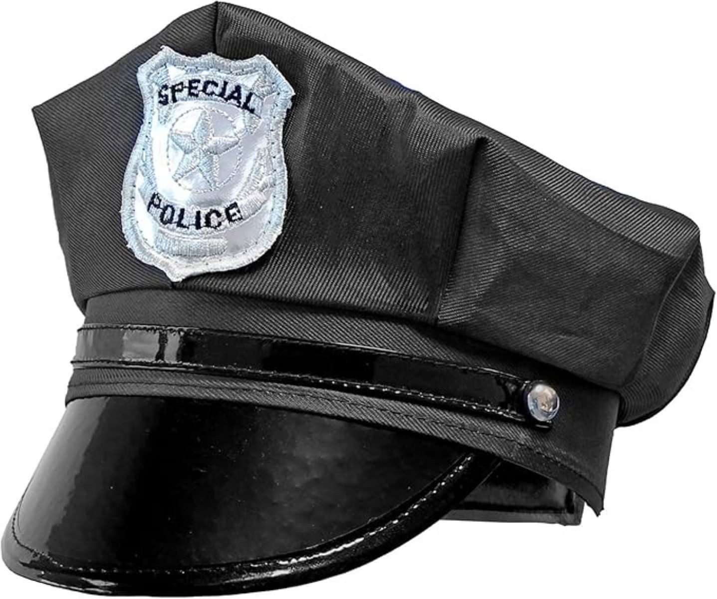 Kostüm Polizei Mütze für Erwachsene, Schwarz