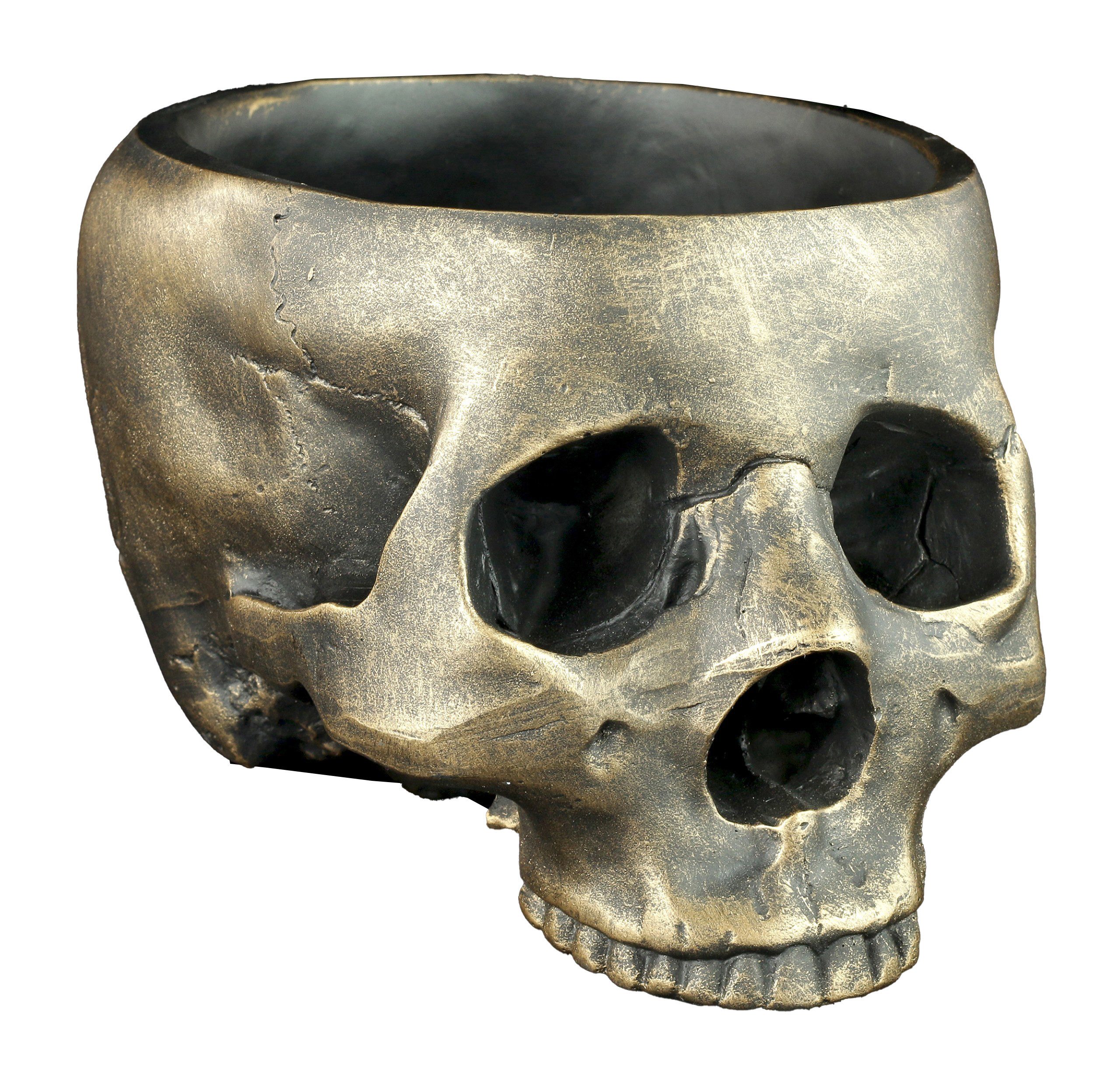 Figuren Shop GmbH Dekoobjekt Totenkopf Schale - Fantasy Gothic Deko Halloween