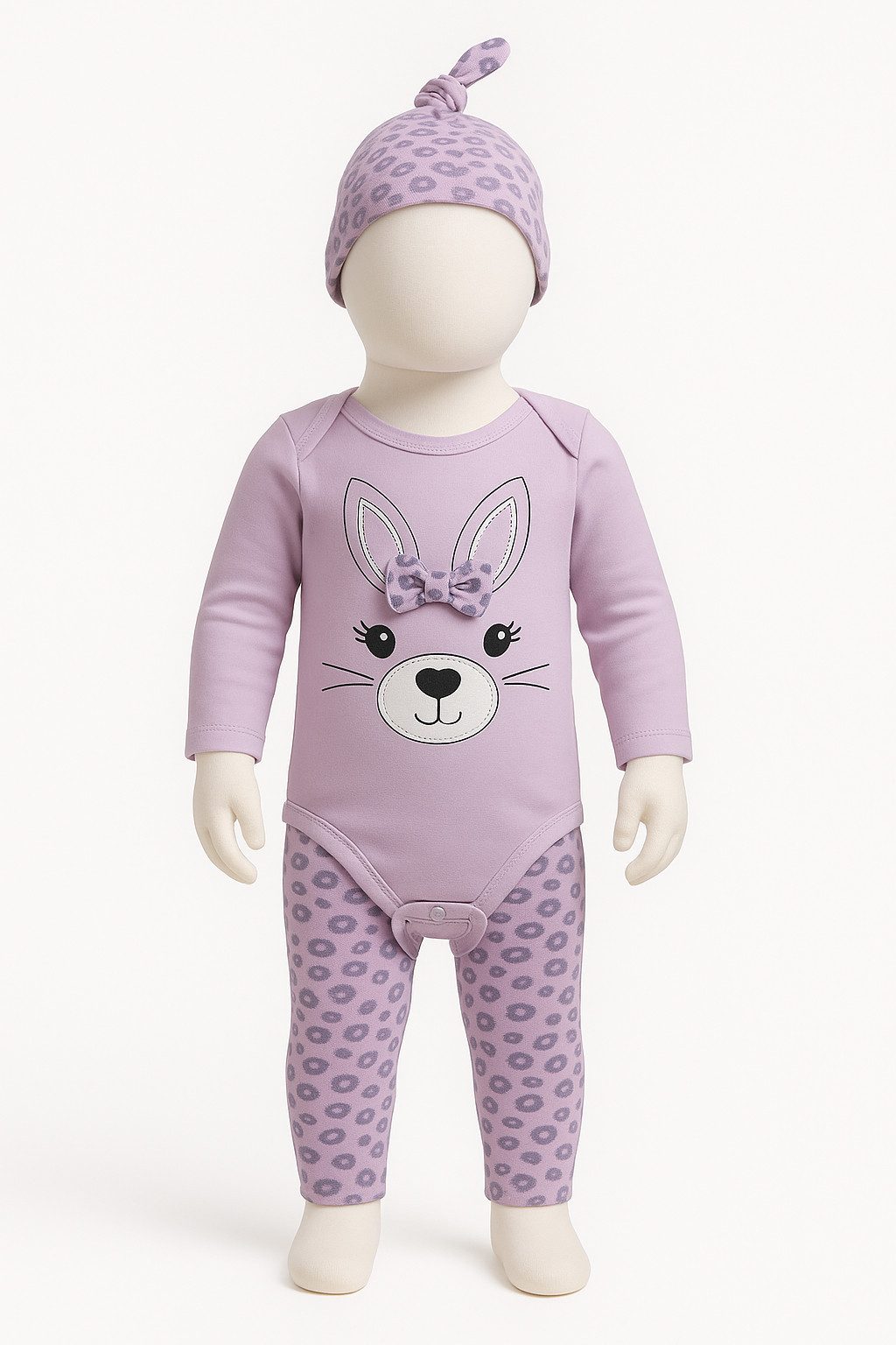 Lorey Medtec Neugeborenen-Geschenkset Mädchen Outfit, 3-teiliges Set, Body, Hose, Mütze, 100 % Baumwolle (Body + Hose + Mütze) – Bild 3 von 4