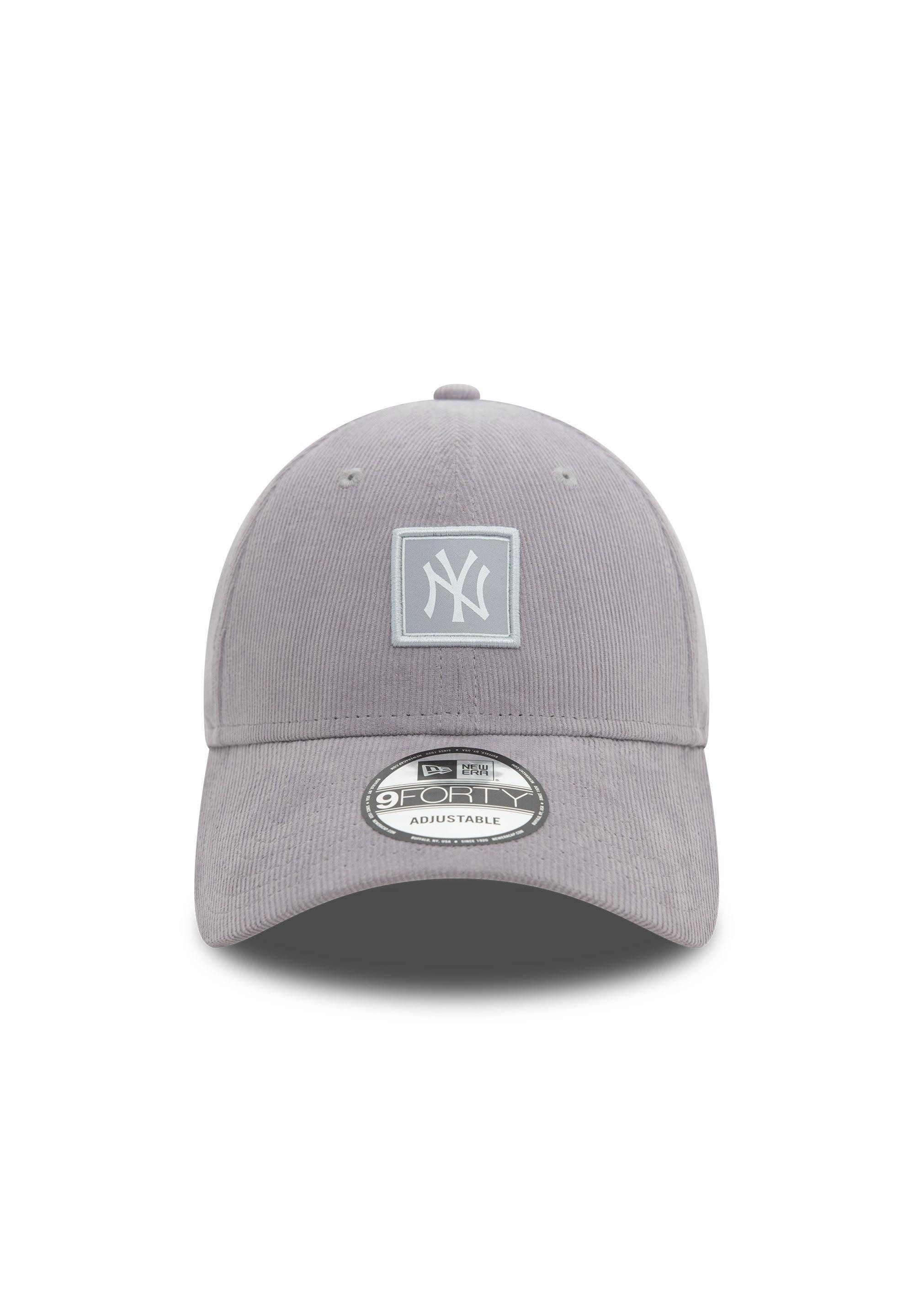 New Era Baseball Cap New York Yankees MLB Cord Patch Grau Verstellbare 9Forty Cap New Era (1-St)
