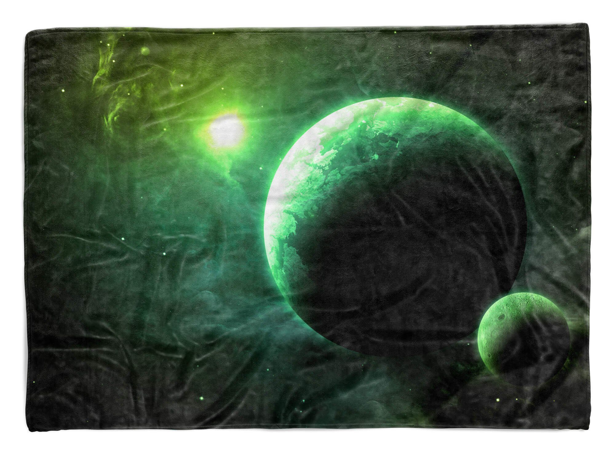 Fotomotiv Handtuch Planeten Sterne (1-St), Kuscheldecke Sinus Saunatuch mit We, Handtücher Baumwolle-Polyester-Mix Art Strandhandtuch Handtuch