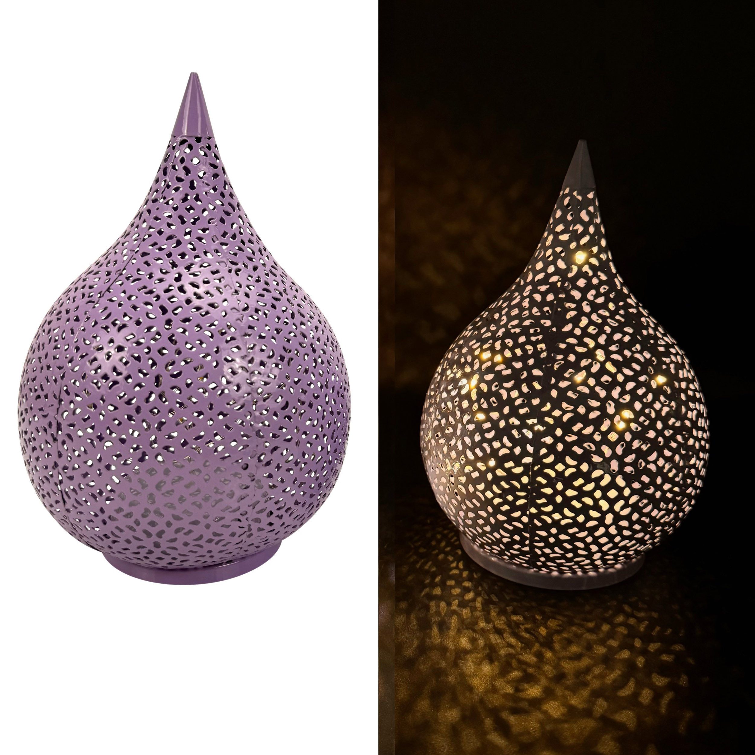 Online-Fuchs LED Laterne - Deko Metalltropfen mit LED´s und Timerfunktion, günstig online kaufen