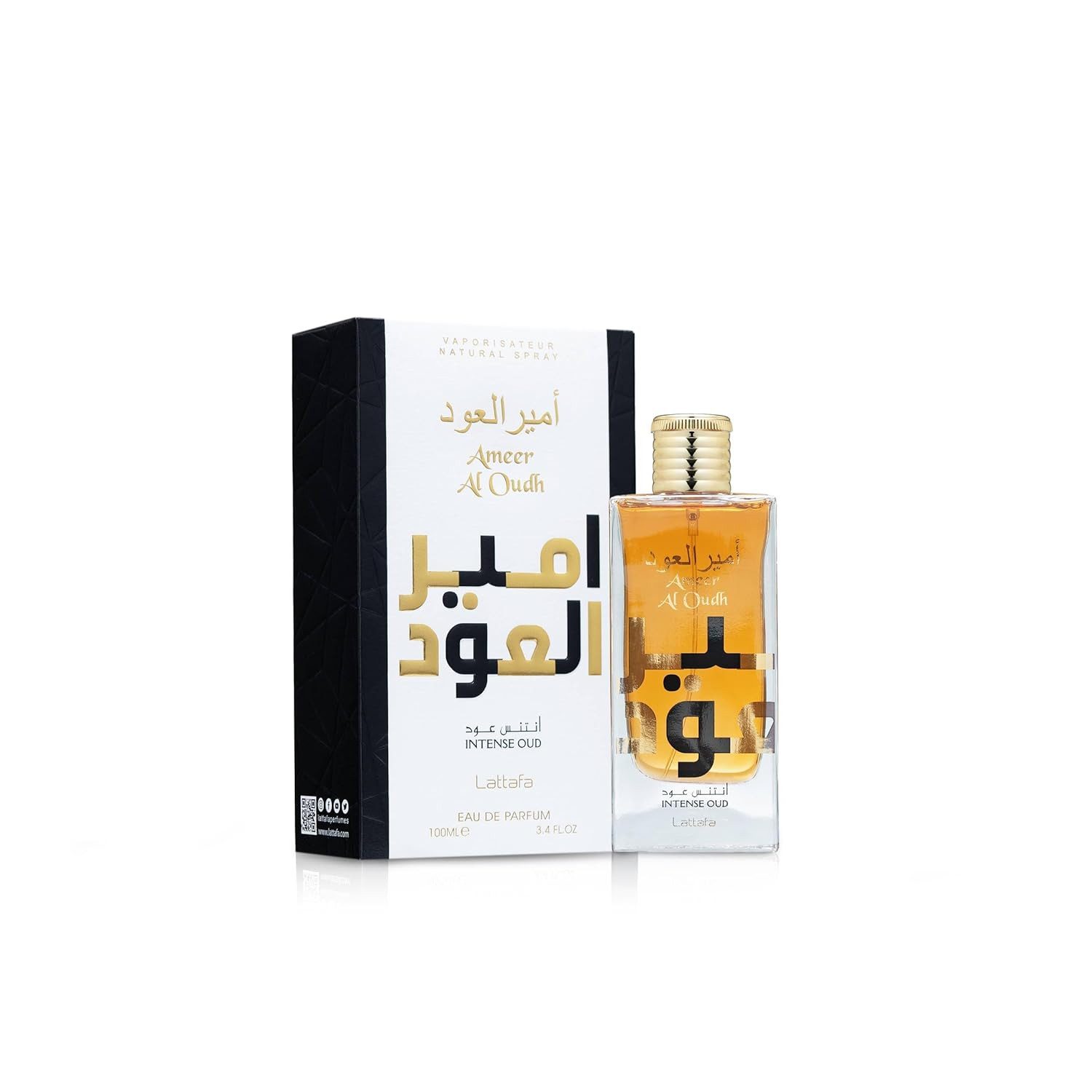 Lattafa Eau de Parfum Ameer Al Oudh Intense Oud, Glasflakon, Parfüm EDP, Unisex Duft