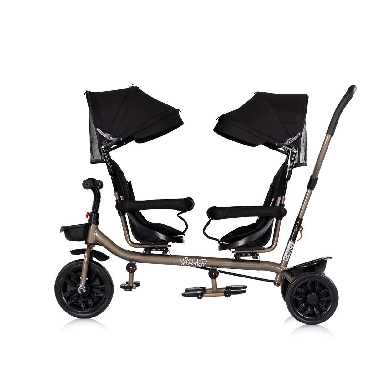 Chipolino Dreirad Hip Hop, Geschwister, zwei Kinder, 360° drehbare Sitze, 40 kg, ab 18 Monate – Bild 4 von 5