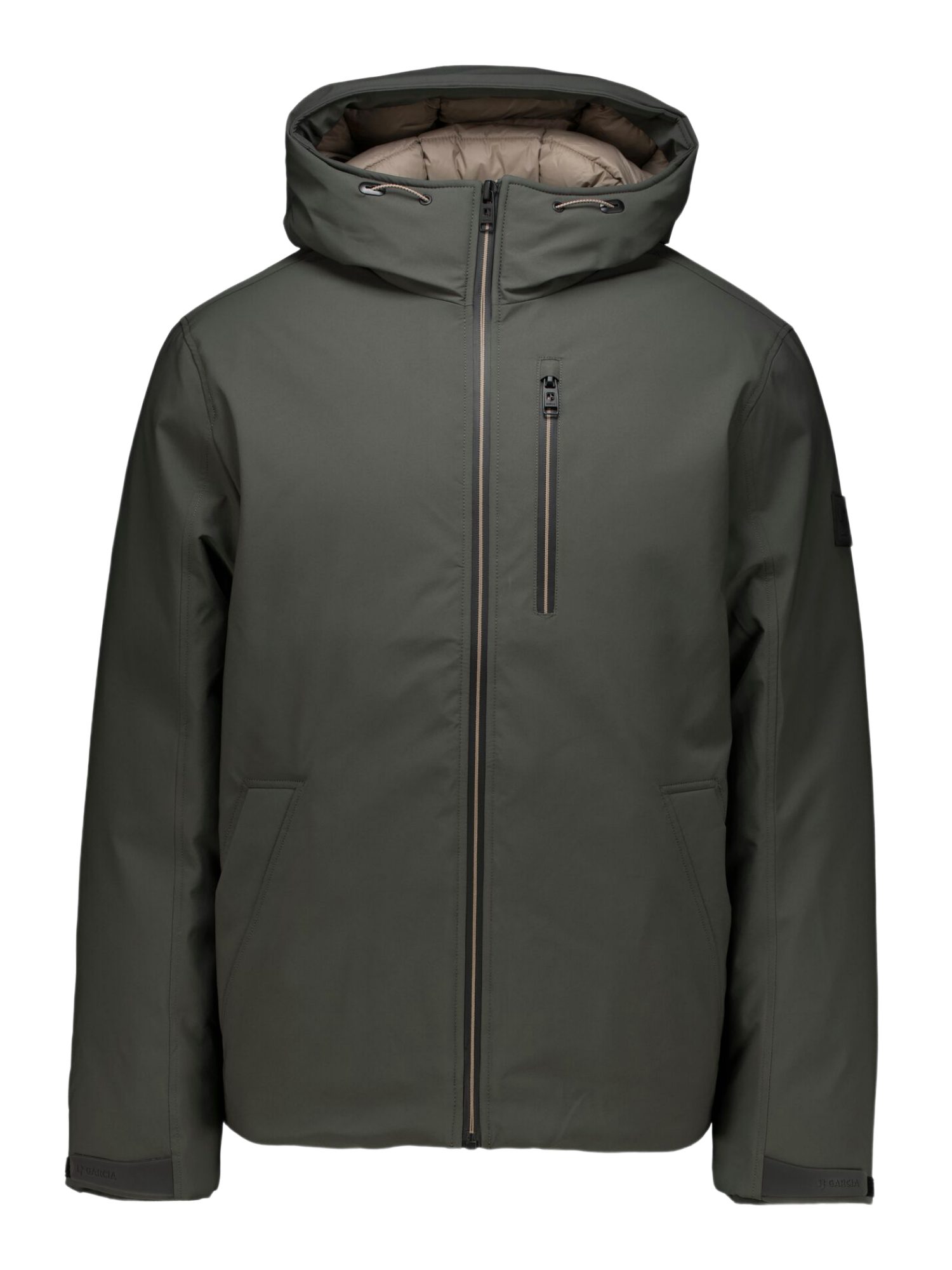 Garcia Outdoorjacke grün,Freizeit,Polyester,Unifarben,Kapuze,Langarm,Regular Fit