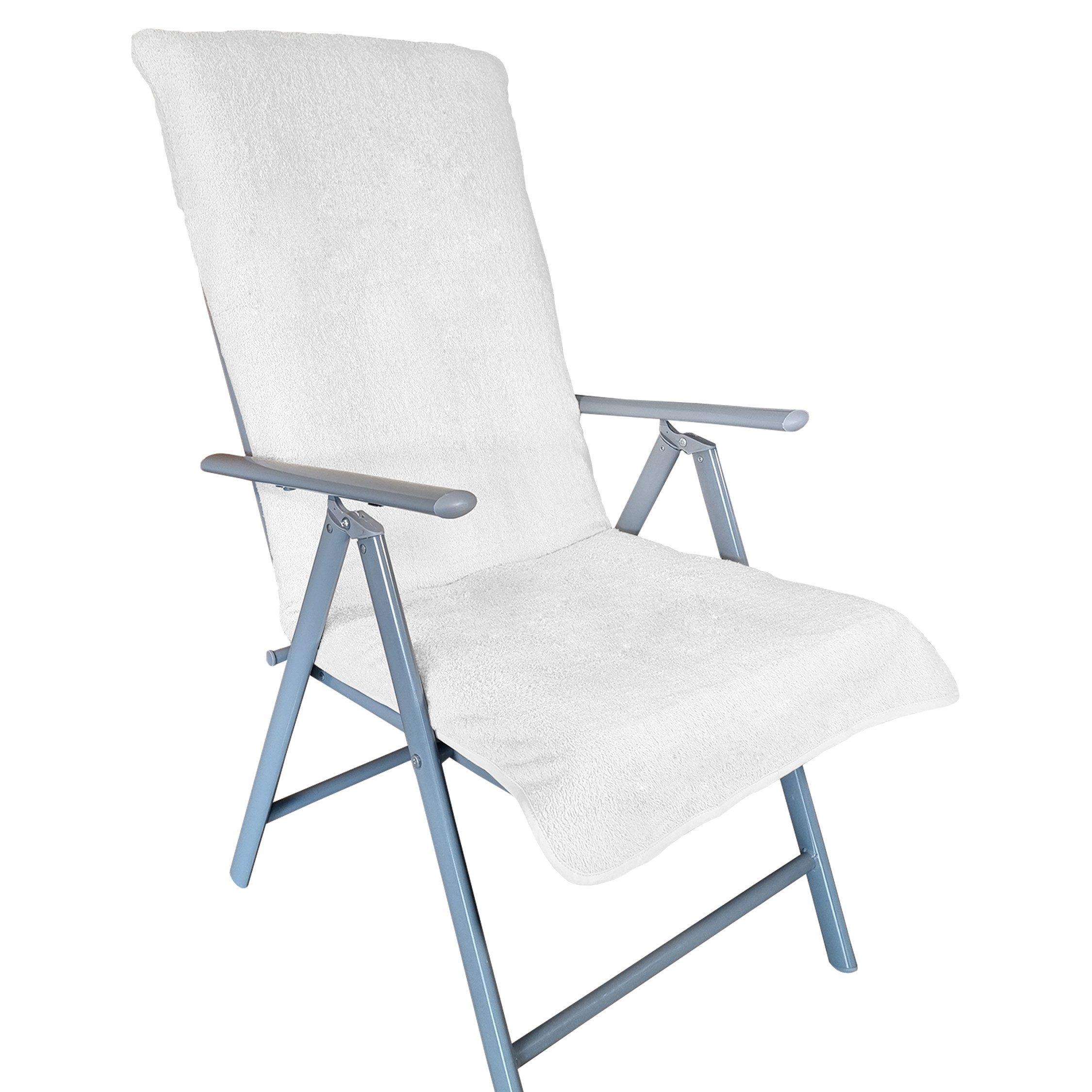 NYVI Strandtuch Frottee Schonbezug für Gartenstuhl NYVISpa 60x130 cm, Frottee, Hygiene Auflage für Hochlehner Gartenstühle