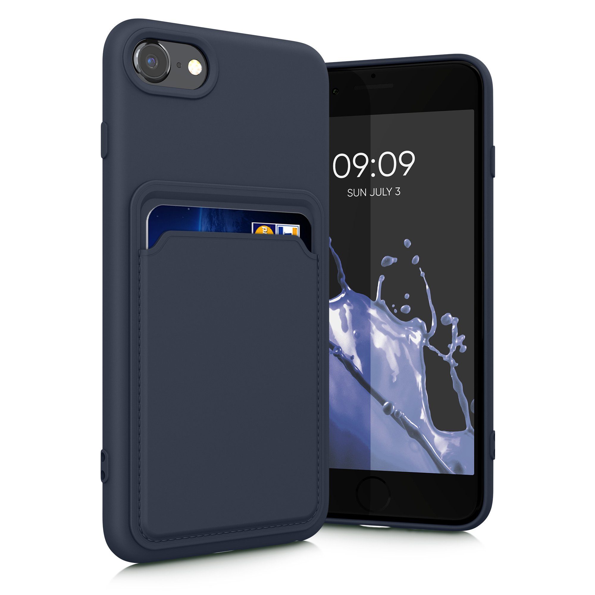 kwmobile Handyhülle Hülle für Apple iPhone SE / 8 / 7, Handyhülle mit Fach für Karten - Handy Cover Case