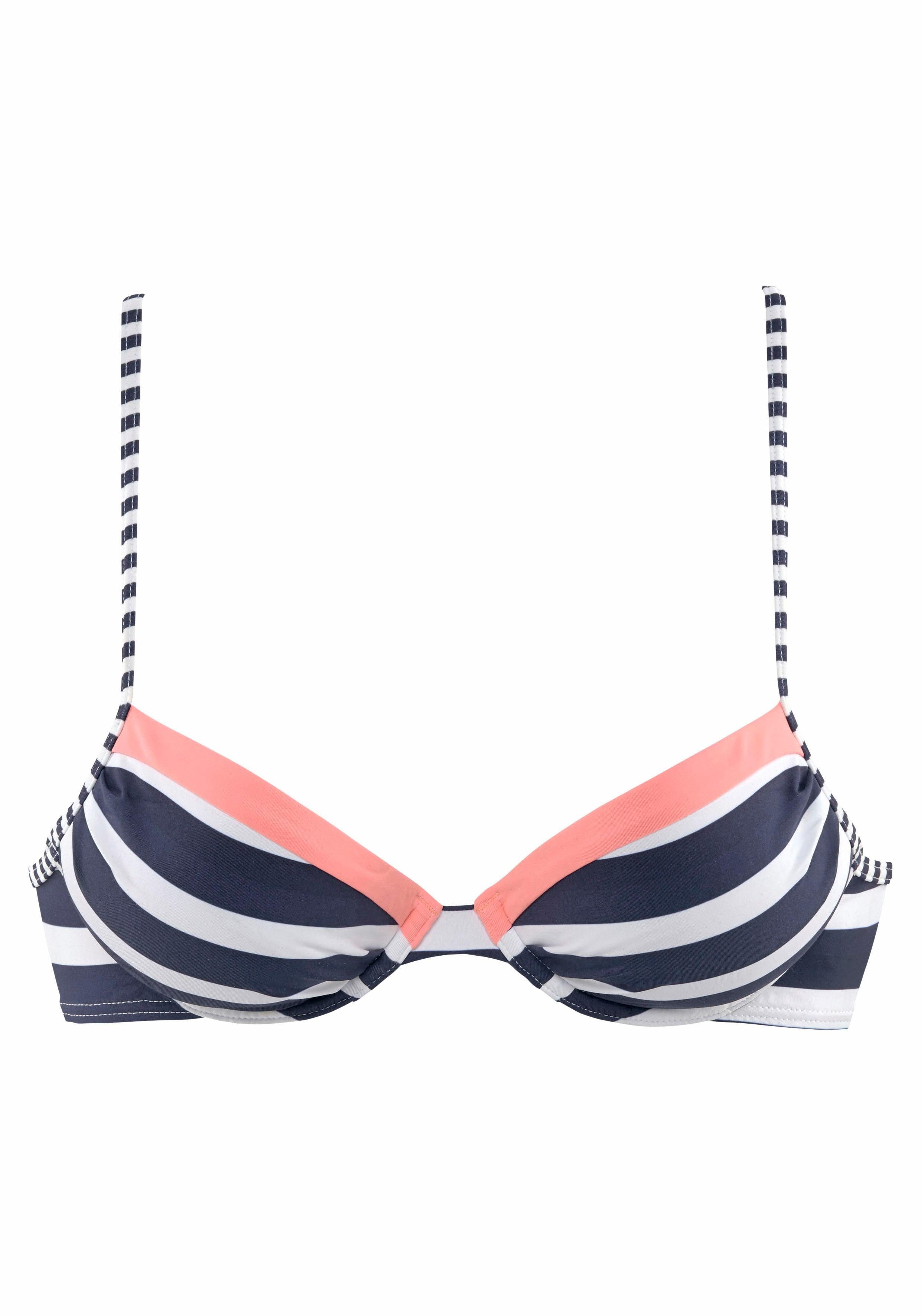KangaROOS Push-Up-Bikini-Top Anita, im sportlichen Blockstreifendesign günstig online kaufen