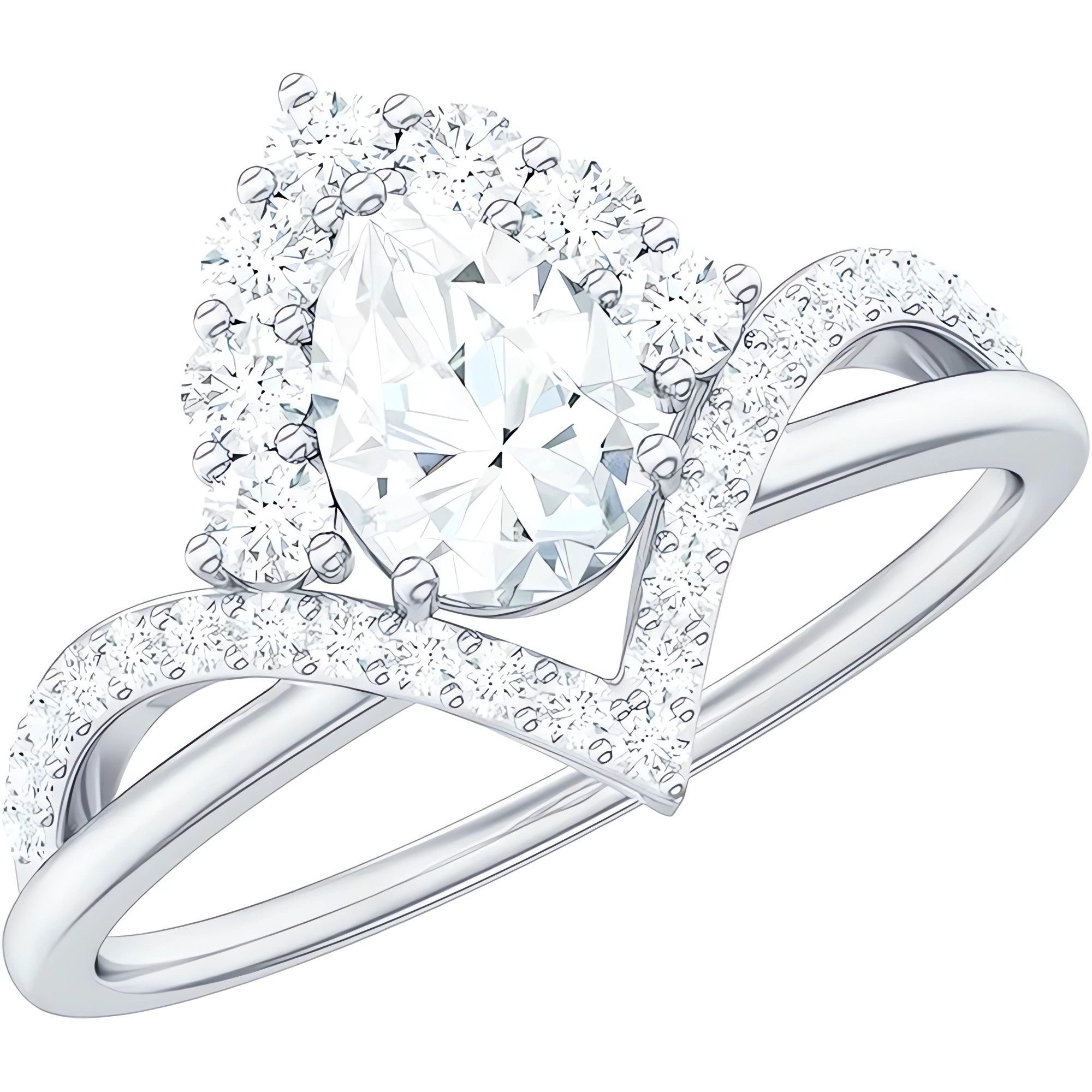 Jumpeak Diamantring Ring Frauen, Labordiamant 1.5 Karat, Wassertropfenförmiger Diamant, Geschenk für Frau, Diamantring, IGI, Ring Gold Damen 585 Echtgold