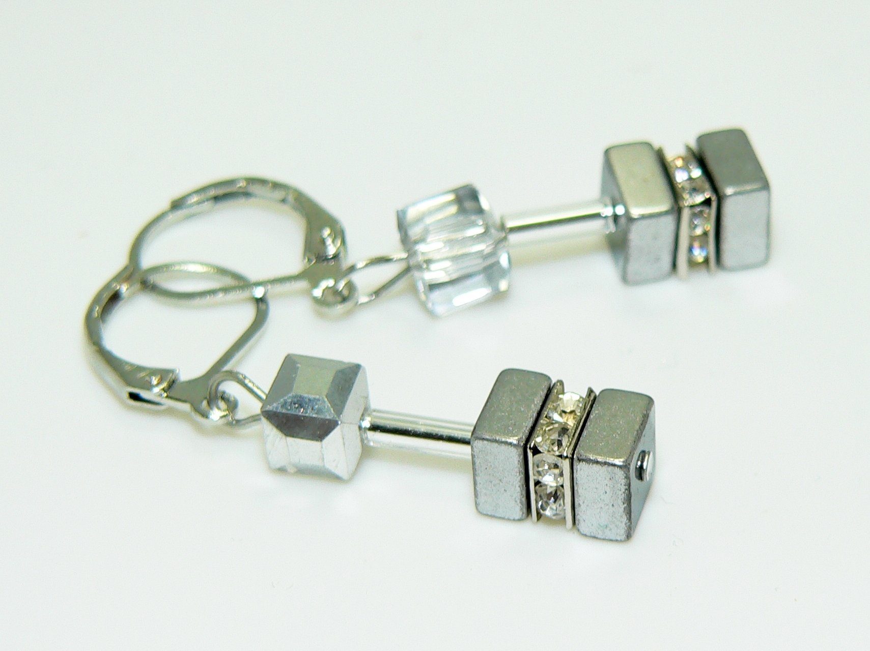 traumschmuck Paar Ohrhänger 536ao Ohrhänger Würfel Cube Hämatit Silber matt günstig online kaufen