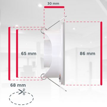 B.K.Licht Einbauleuchte 5er Set LED Bad-Einbaustrahler, neutralweißes Licht, LED fest integriert, Neutralweiß, IP65, Weiß, 4.000K, 3W, 350Lm, Ø8,6cm