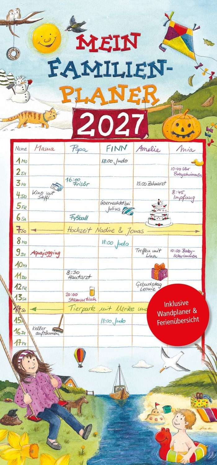 Familienkalender Mein Familienplaner 2027 mit Wandplaner