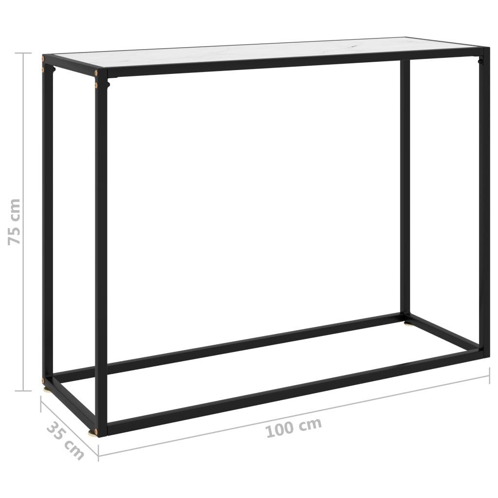 möbelando Beistelltisch Andernach (LxBxH: Glasböden Weiß Stahl mit 100x35x75 cm), aus in