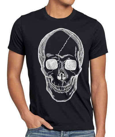 style3 Print-Shirt Herren T-Shirt Skull Totenkopf Harley Rocker Punk Tattoo gothic knochen biker us