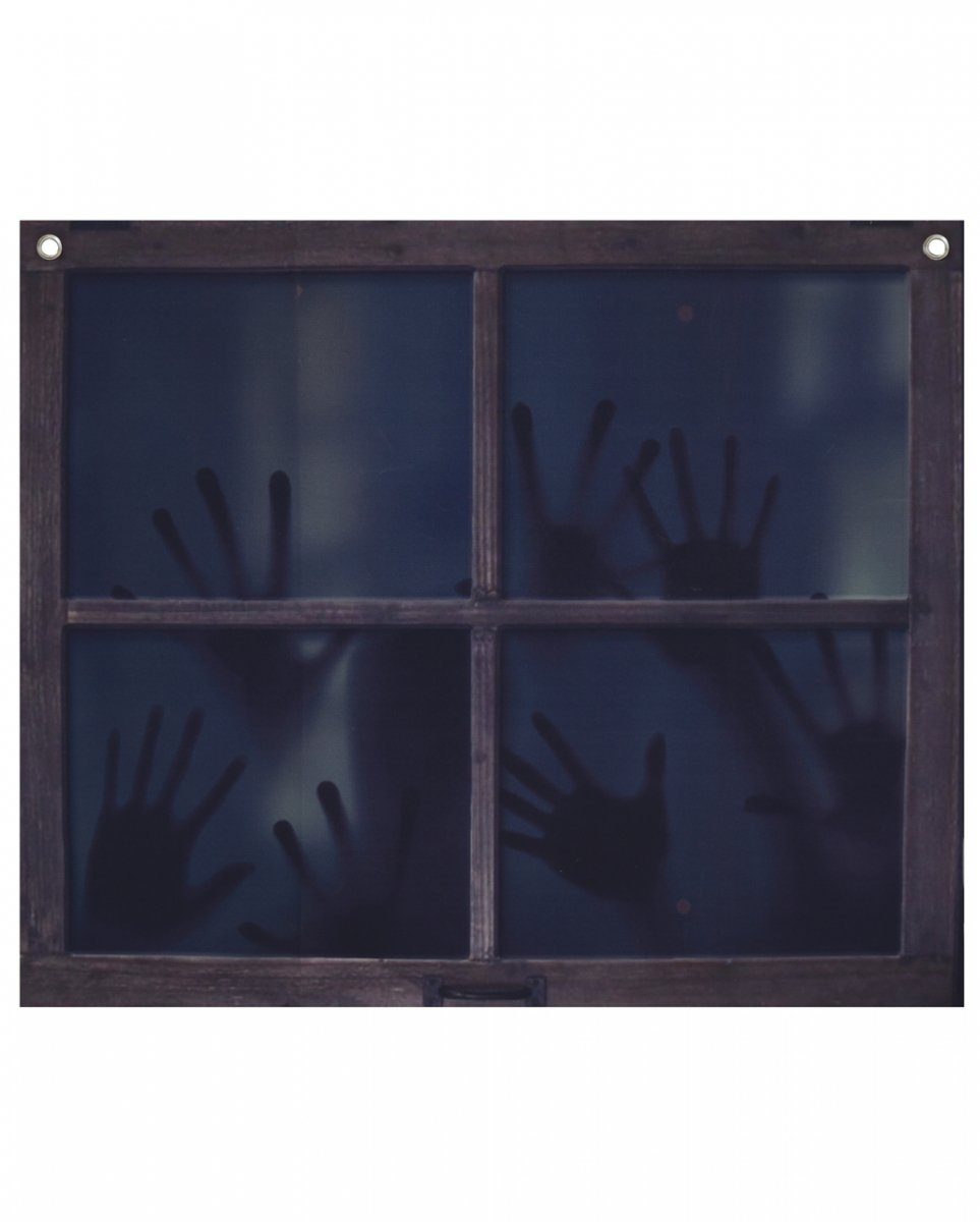 Dekofigur geisterhaften Schattenhänden Fenster Horror-Shop 60x4 mit Deko