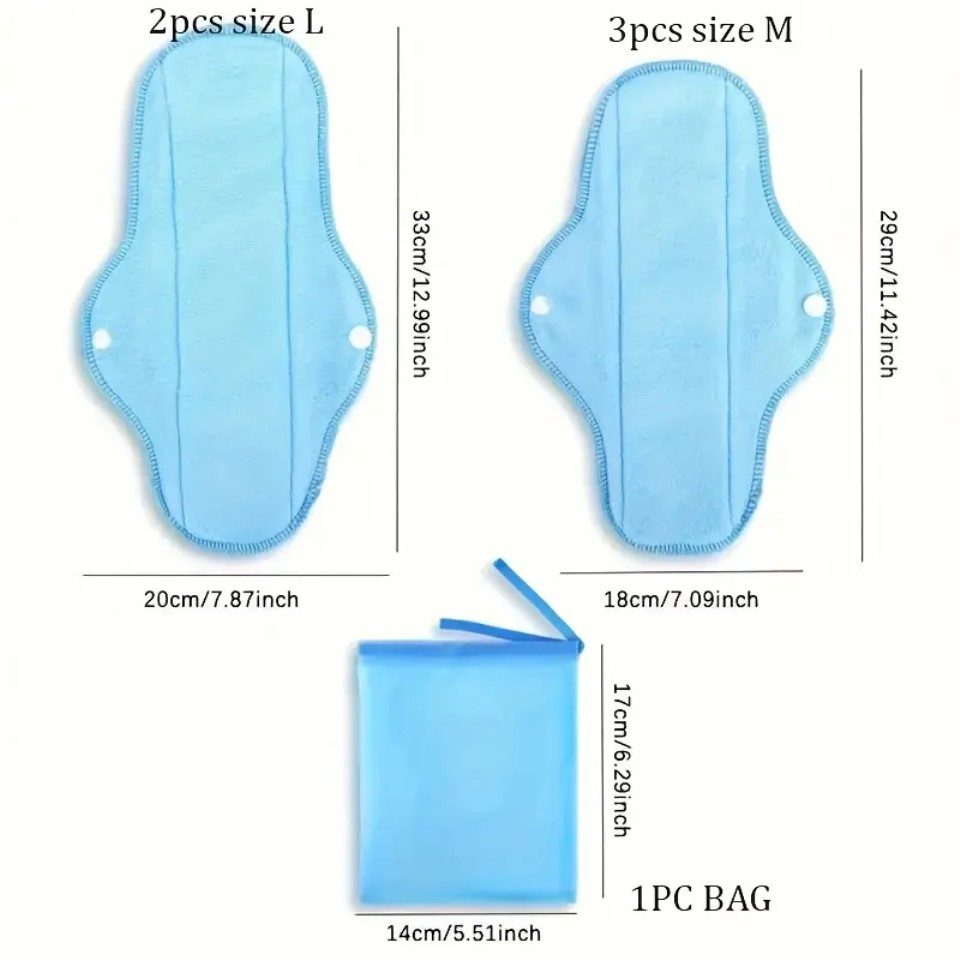 Venicce Love Slip-Einlage 5 Pack Menstruationseinlagen, Periodenpads - waschbar & langlebig, 6-St., Waschbare Alternative zu herkömmlichen Einweg-Slipeinlagen