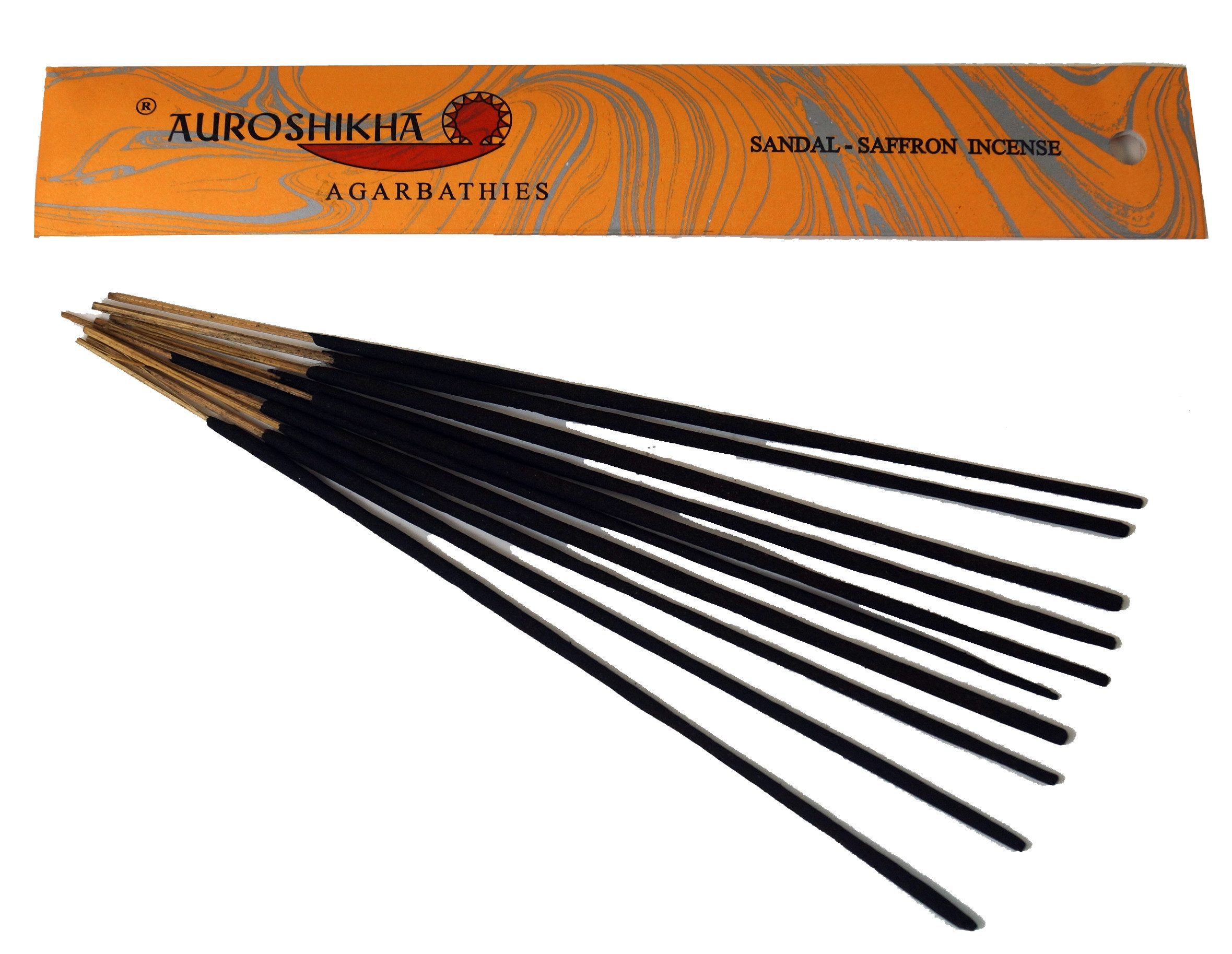 Guru-Shop Räucherstäbchen Auroshikha Räucherstäbchen - Sandelholz/Safran