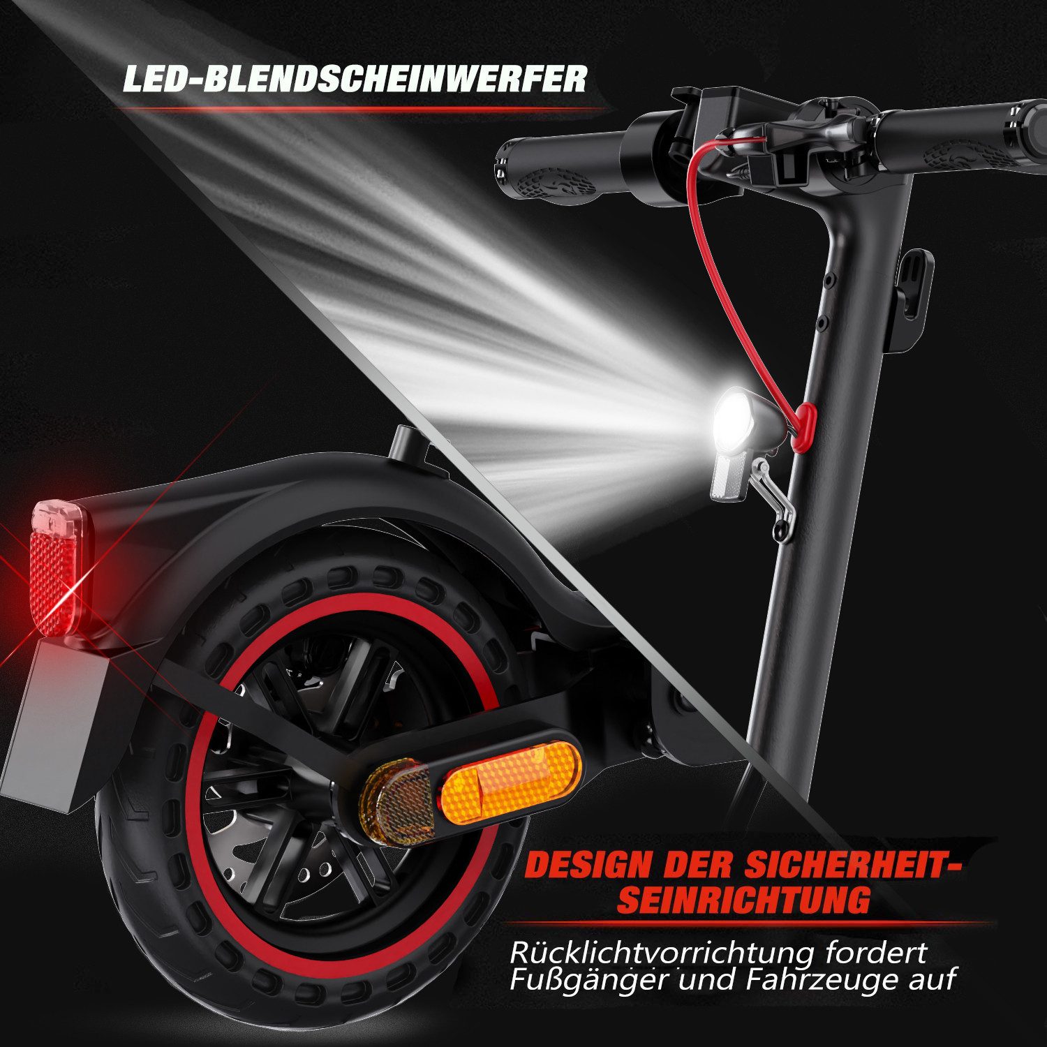 Thumbnail - KOOLUX E-Scooter 8.5 ZOLL Elektroscooter 400W motor Bis zu 30KM, 20,00 km/h, Koolux 36V 7.8AH Elektroroller mit Straßenz...