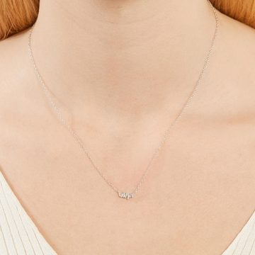 Unique Kettenanhänger Unique Kette für Damen aus 925er Silber mit Zirkonia