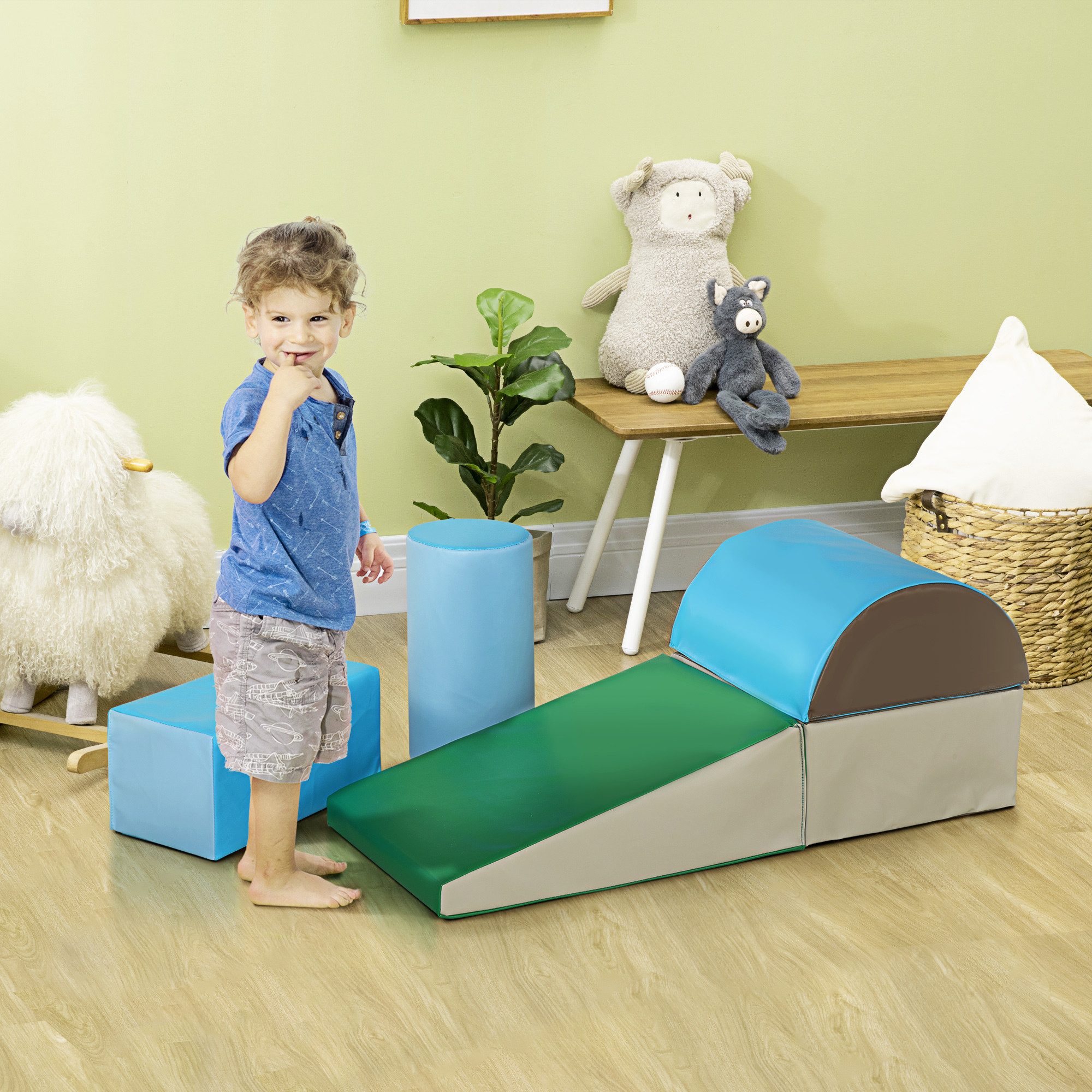 HOMCOM Bauklötze Bauspielzeug, für 1-3 Jahre günstig online kaufen