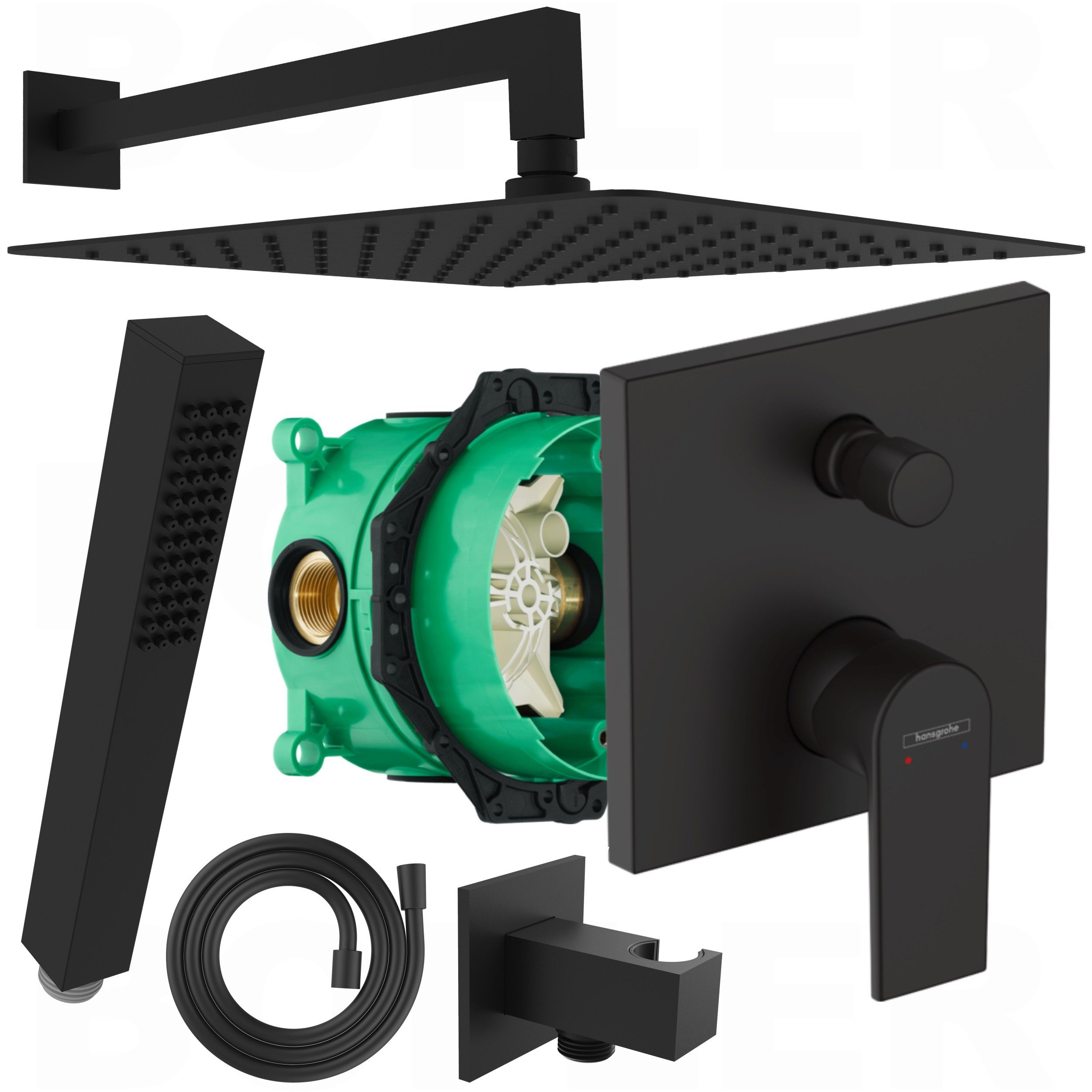 hansgrohe Duscharmatur Vernis Shape (Unterputz Duschsystem, Duschanlage, Du günstig online kaufen