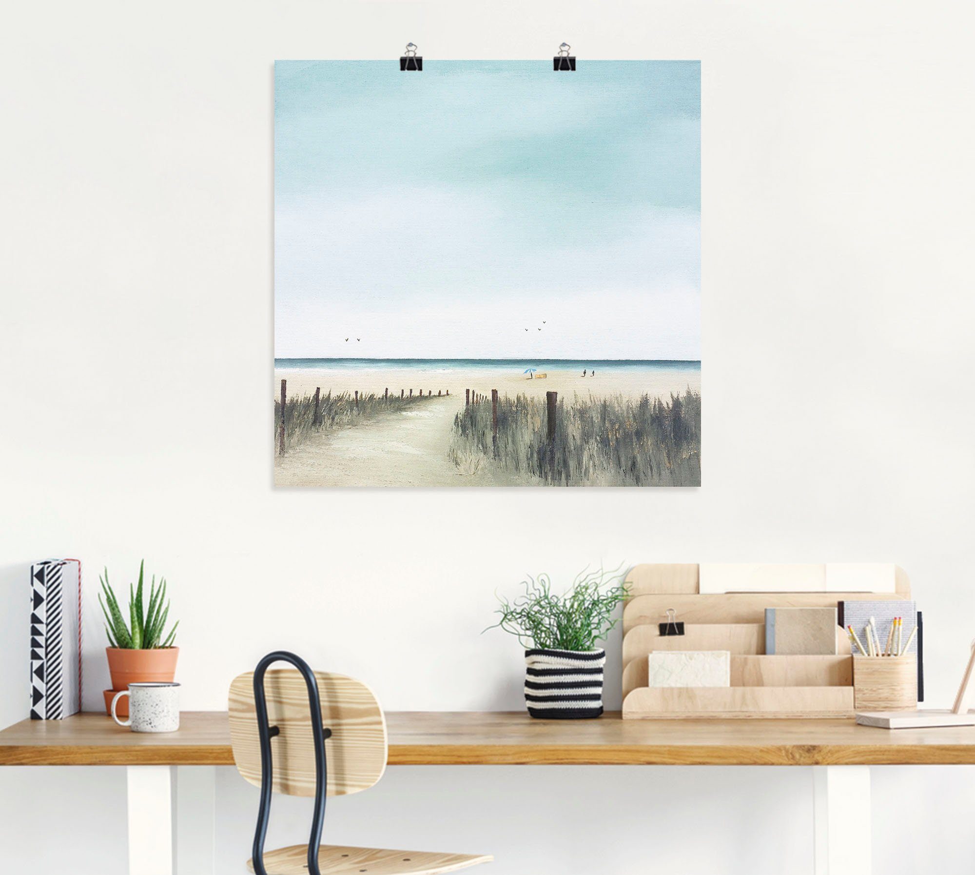 Artland Wandbild Sonniger Morgen II, Strand (1 St), als Leinwandbild, Poster in verschied. Größen