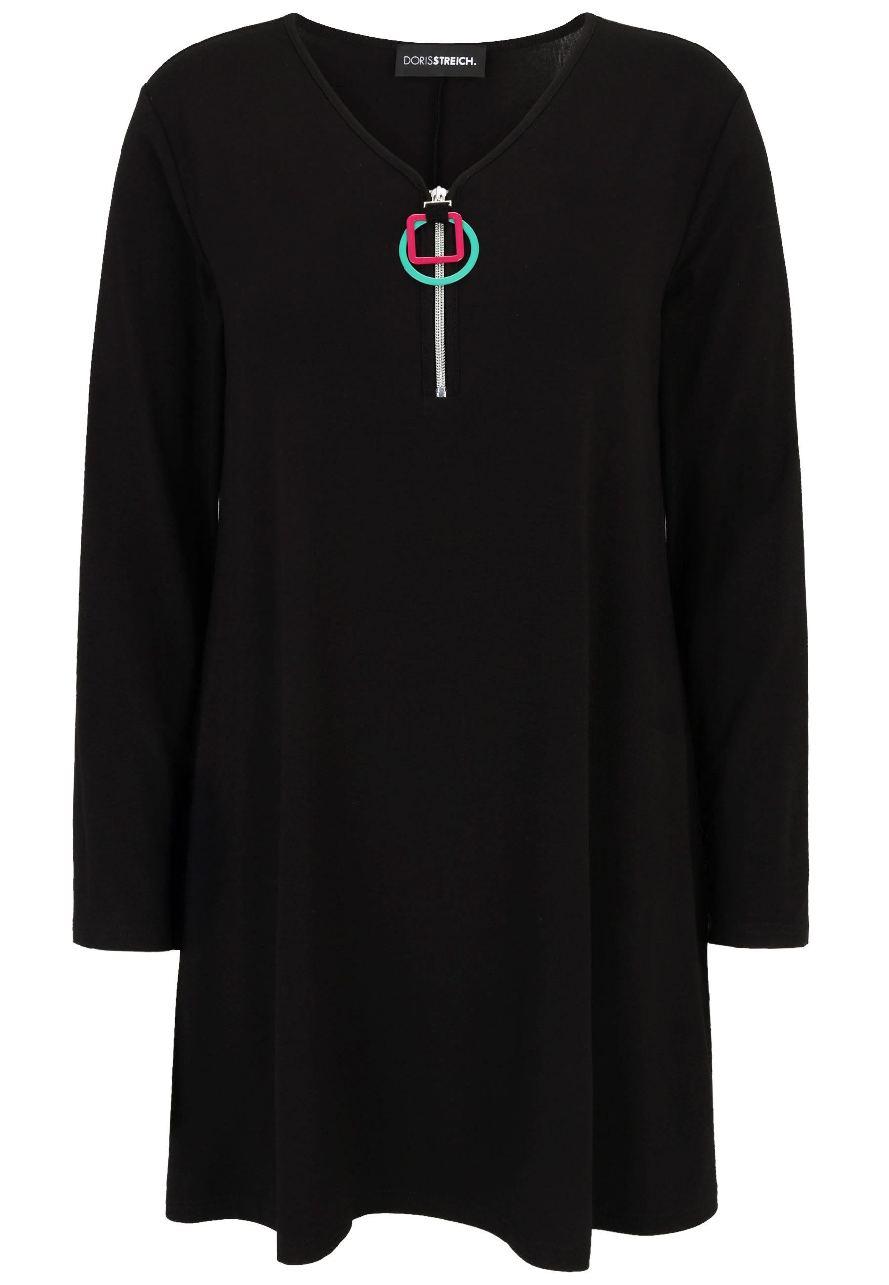 Doris Streich Longbluse mit dekorativem Reißverschluss-Anhänger günstig online kaufen
