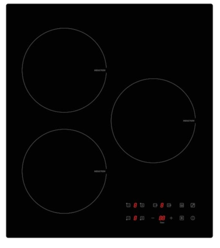 PKM Induktions-Kochfeld IF3, Induktions-Kochfeld 45 cm breit 3 Zonen rahmenlos Touch Control Timer