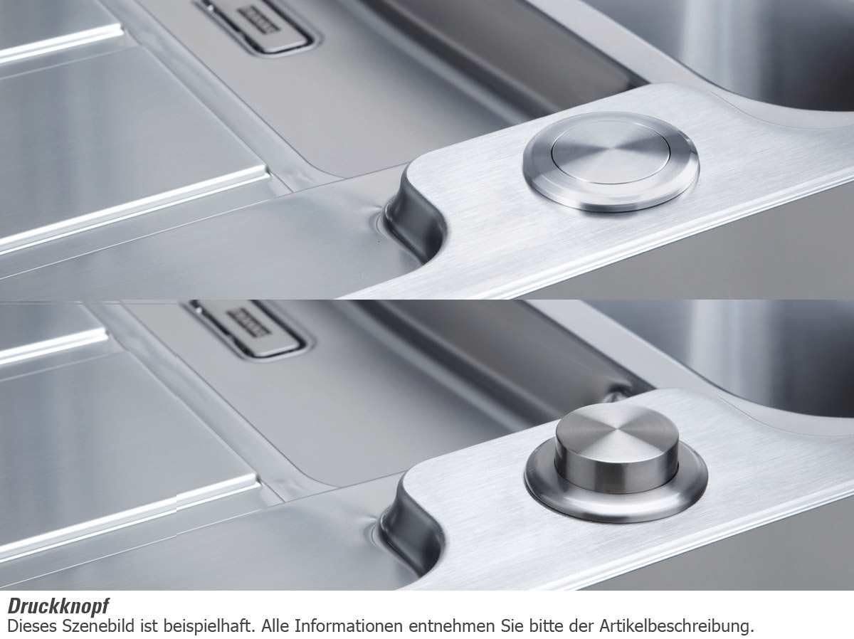 FRANKE Built-in sink FXG 611-100 100x50cm Push-button valve Drainer reversible Glacier