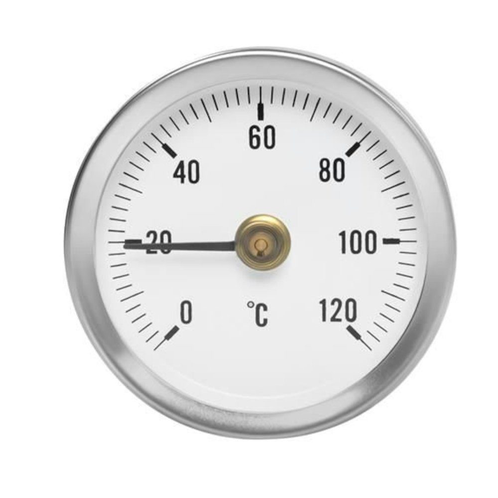 Thermometer, Messgerät), Rohr und Temperaturanzeige Bimetall Feder Thermometer (Clip-auf max. Heißwasserthermometer, TRADE V, Raumthermostat ISO 1-St., mechanisch, 12