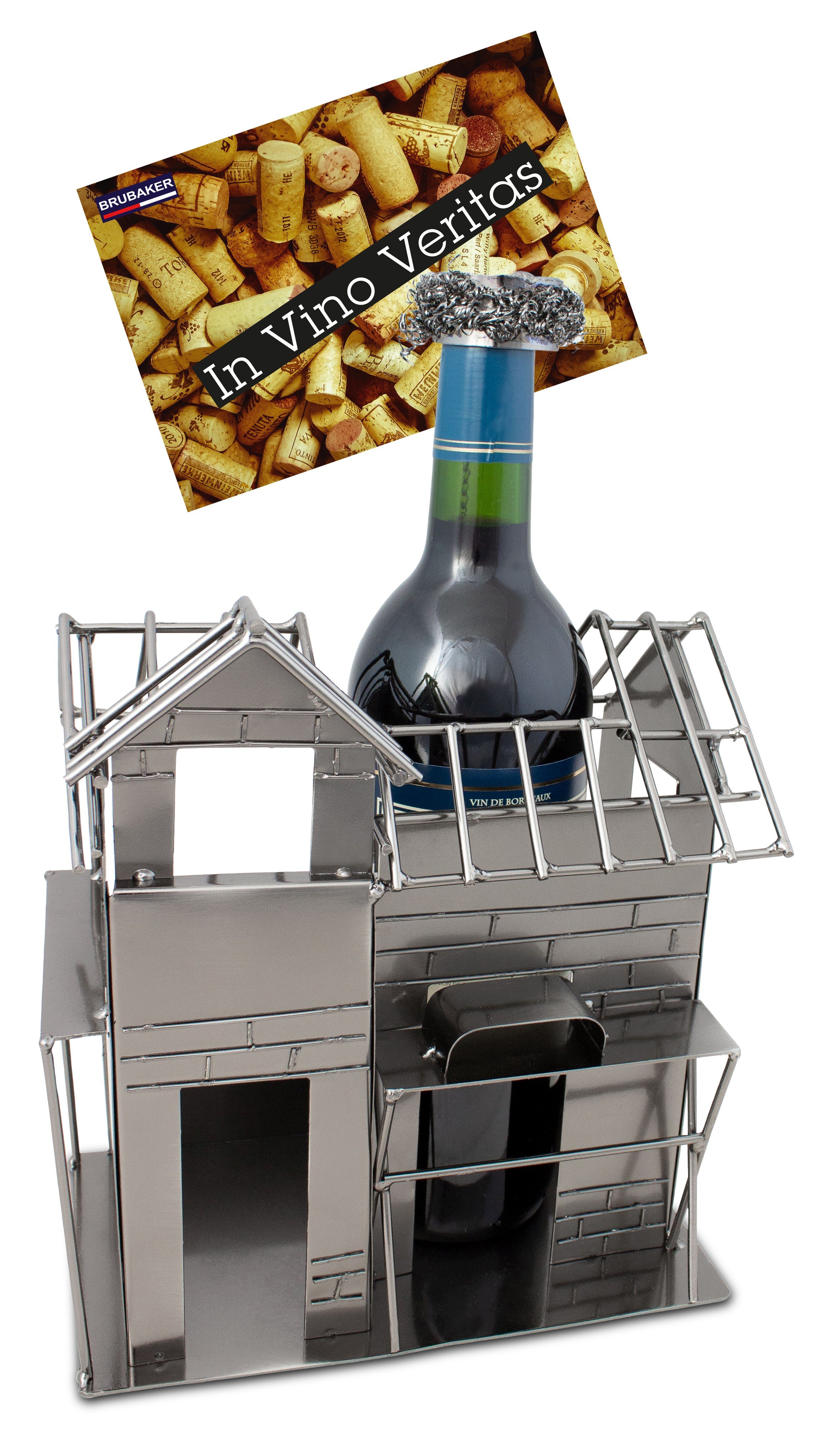BRUBAKER Weinflaschenhalter Richtfest, (inklusive Grußkarte), Metall Skulpt günstig online kaufen