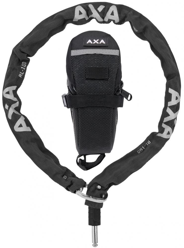 AXA Kettenschloss AXA RLC 100/5,5 Einsteckkette 100 cm mit Tasche Schwarz