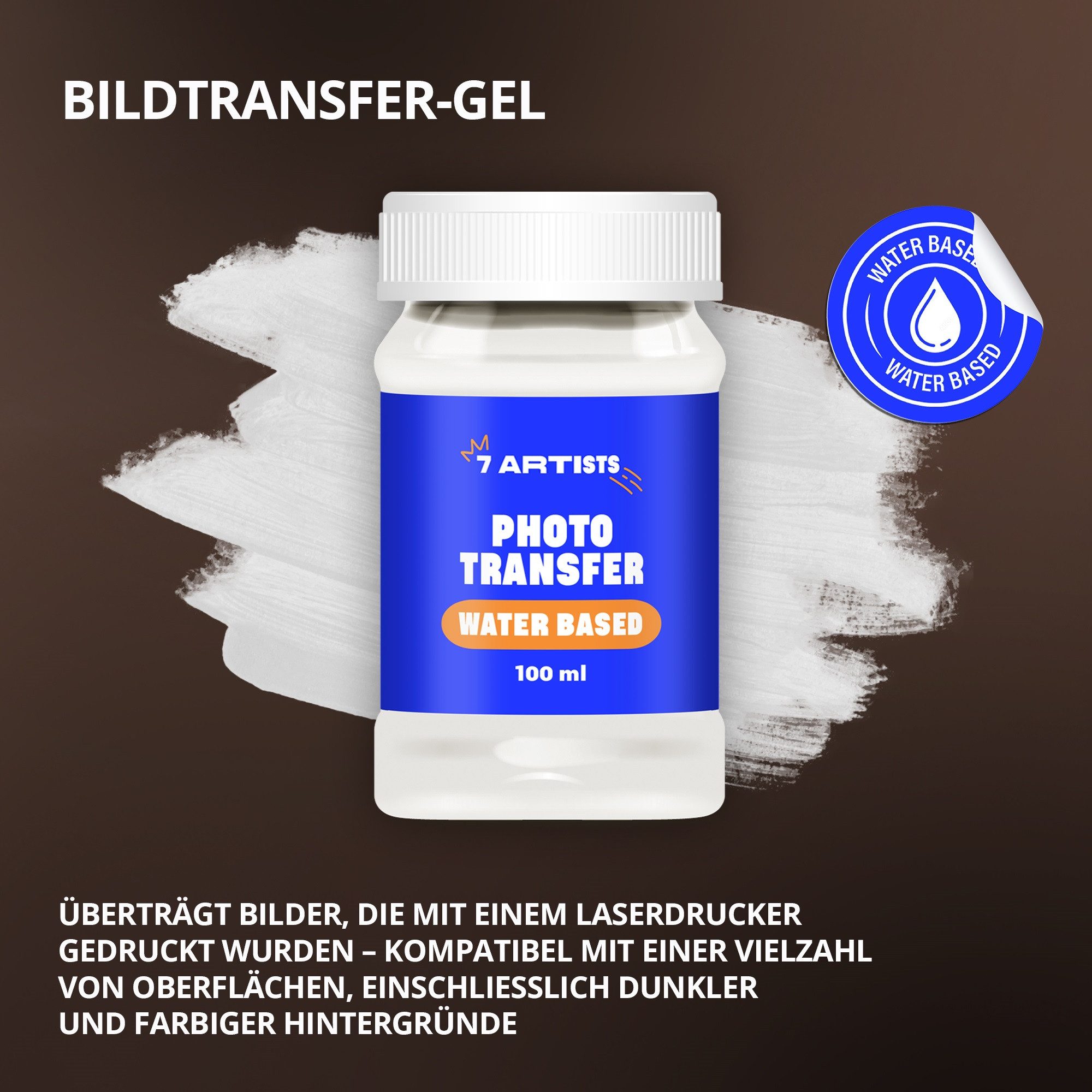 7 Artists Textilfarbe 7 Artists Foto Transfer Potch, Transferlack, für Photo Transfer