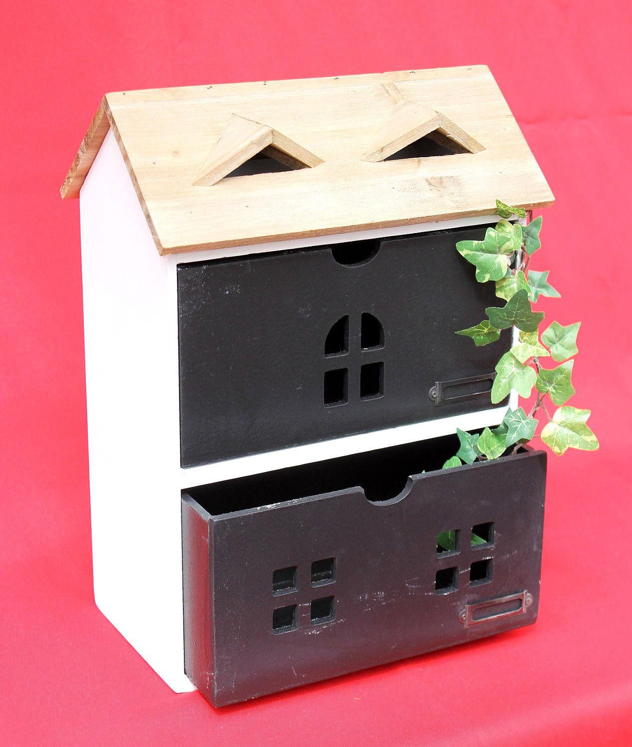 DanDiBo Organizer Schreibtisch Holz Aufbewahrungsbox 14B410 38 cm, Minikommode mit Schubladen Schubladenbox Haus