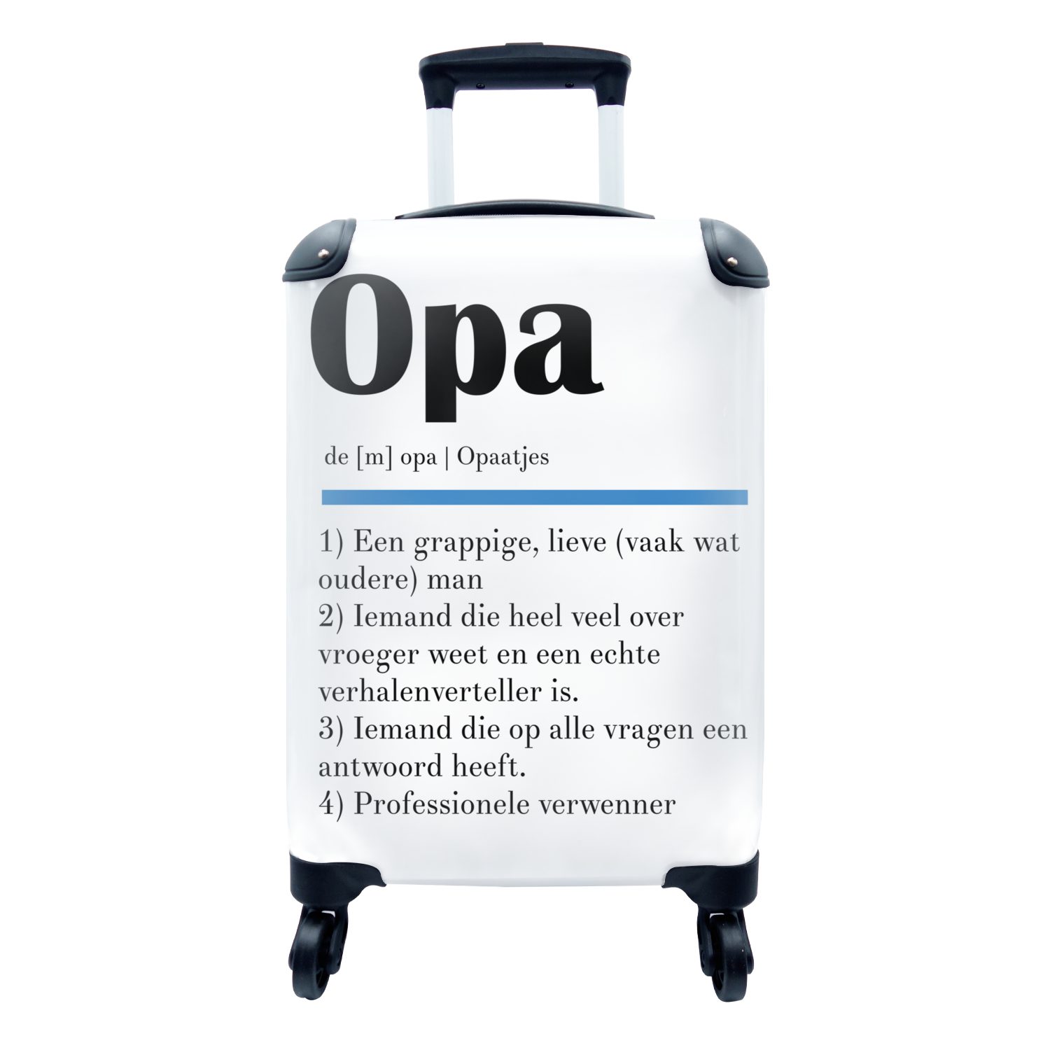 MuchoWow Handgepäckkoffer Reisetasche Reisekoffer Ferien, Opa für 4 Vatertag Trolley, Geschenk Handgepäck Zitate, - Rollen, - mit rollen