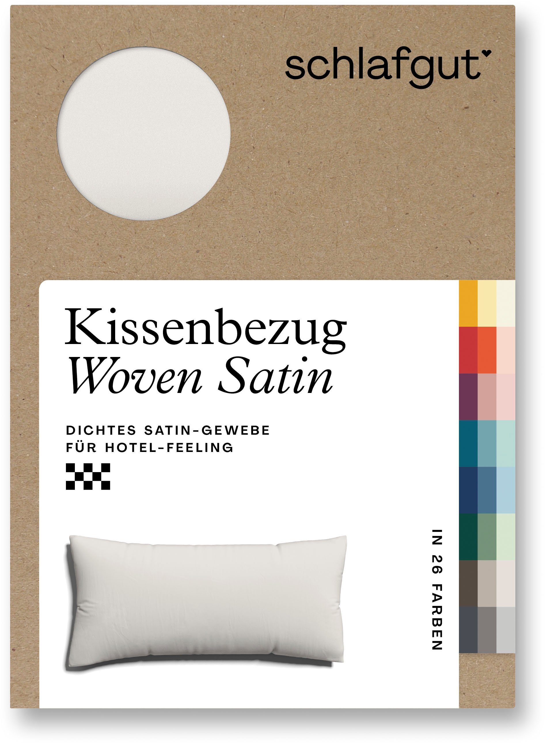 Kissenbezug Woven Satin aus Mako-Baumwolle, langlebig, pflegeleicht, dicht gewebt, Schlafgut (1 Stück), Kissenhülle mit Reißverschluss, passender Bettbezug erhältlich