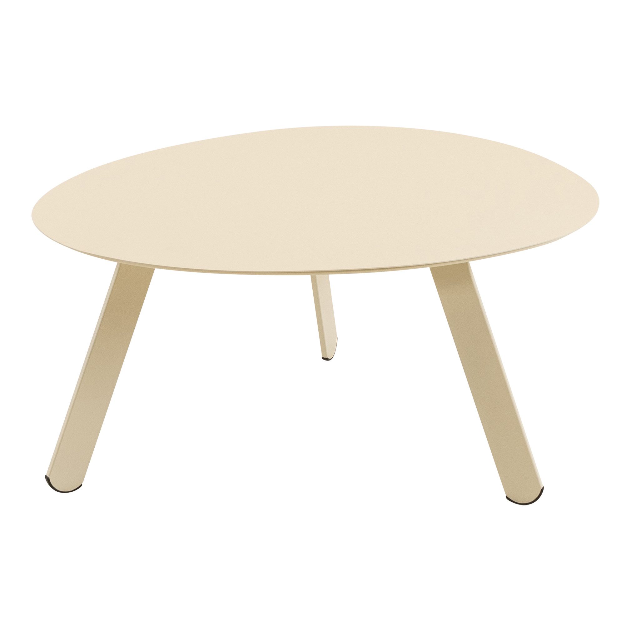 habeig Gartentisch Ovaler Beistelltisch aus Stahl, 74x60x36cm, Belastbar bis 25kg, aus Metall