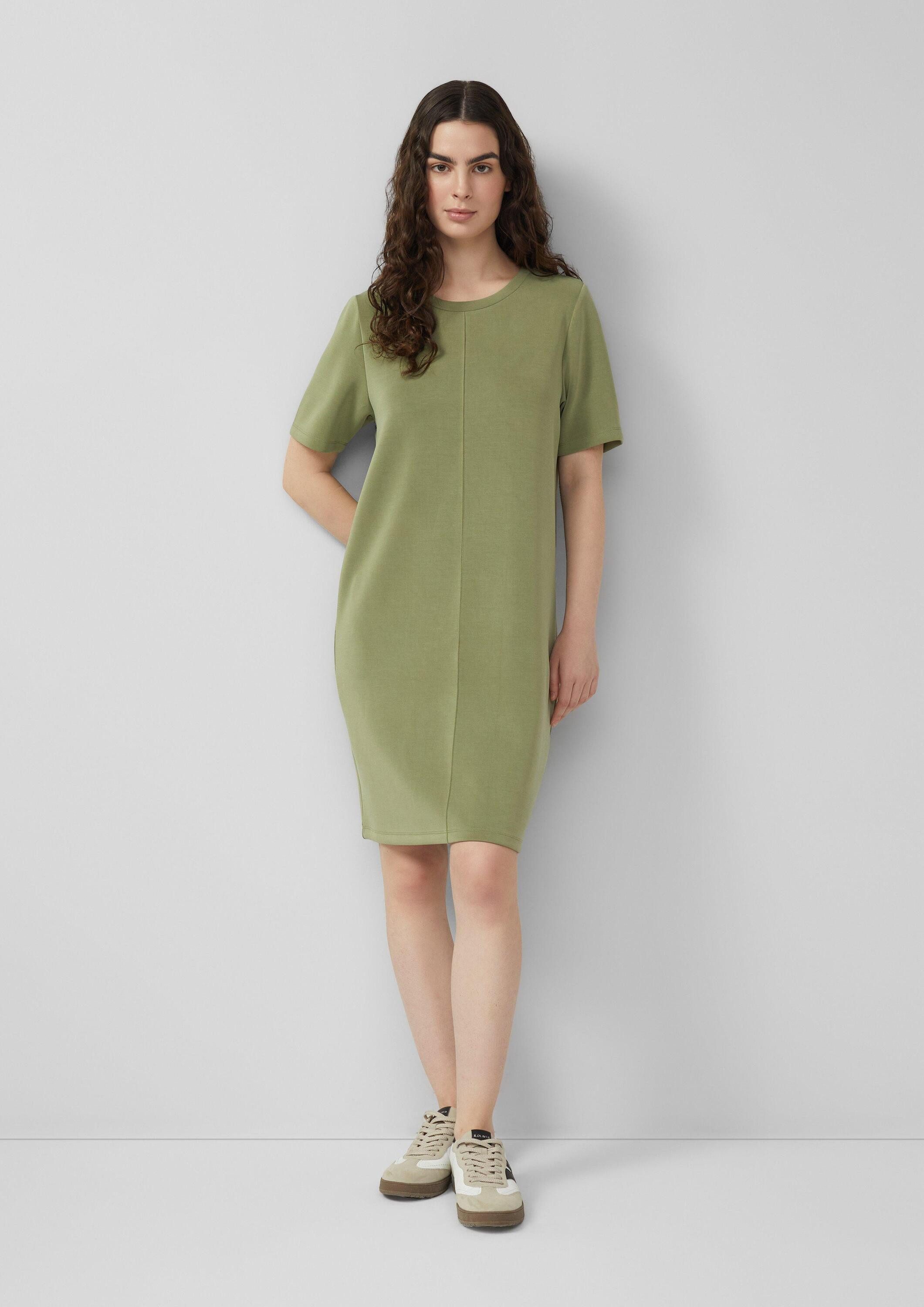 s.Oliver Midikleid Kleid Scuba-Kleid mit Biese