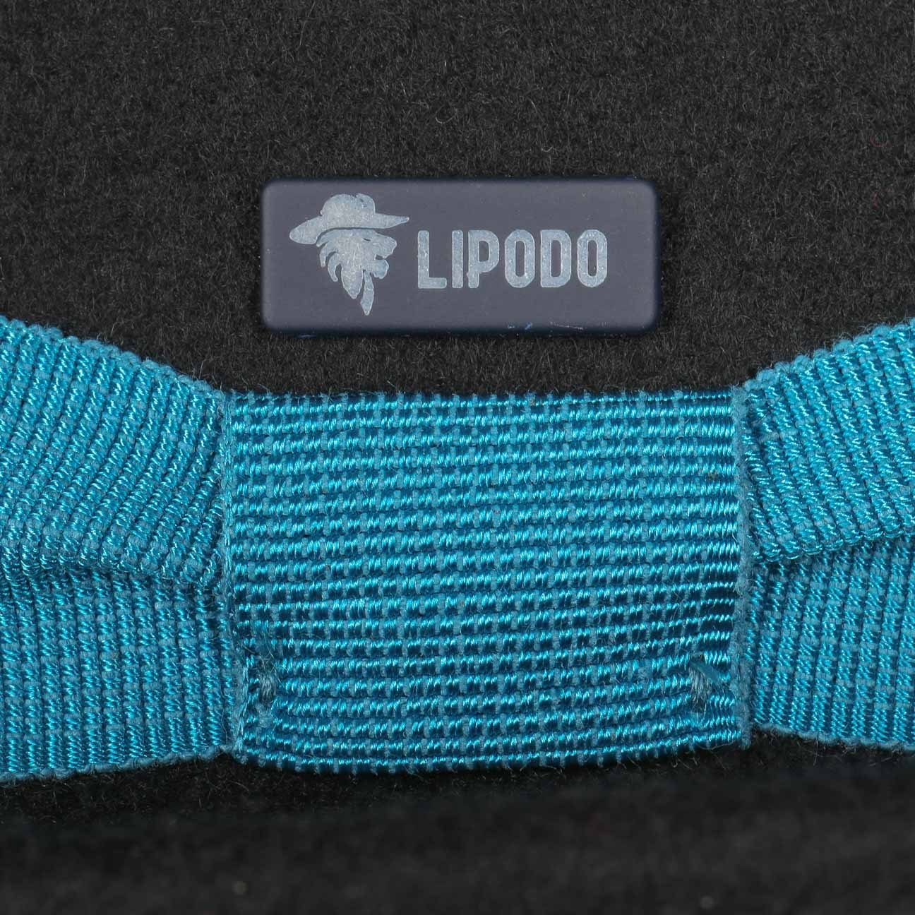 (1-St) Italy mit Lipodo Made Ripsband, schwarz Kinderhut in Trilby