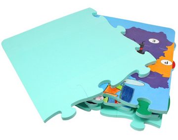 Conen Produkte GmbH Puzzlematte Europa 90x60cm, (54-tlg), Moosgummi Puzzleteile