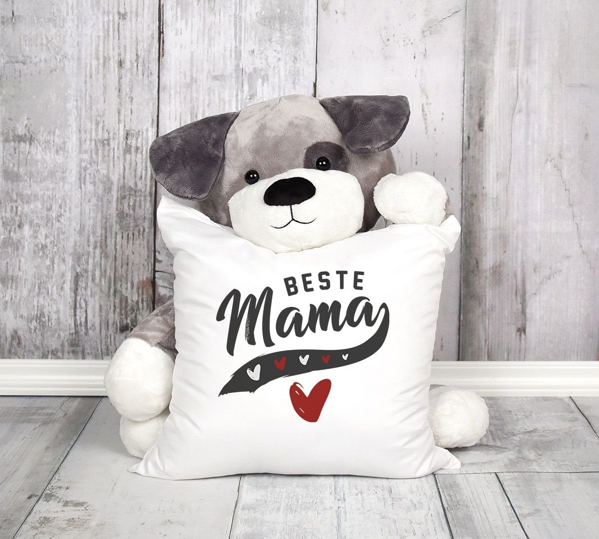 SpecialMe Dekokissen Kissen-Bezug Beste zum Dankeschön Mama kleines Geschenk statt Herzen Blumen Muttertag SpecialMe®