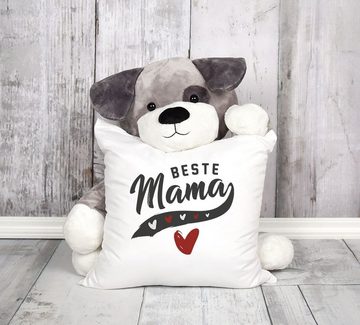 SpecialMe Dekokissen Kissen-Bezug Beste Mama Herzen Geschenk zum Muttertag kleines Dankeschön statt Blumen SpecialMe®
