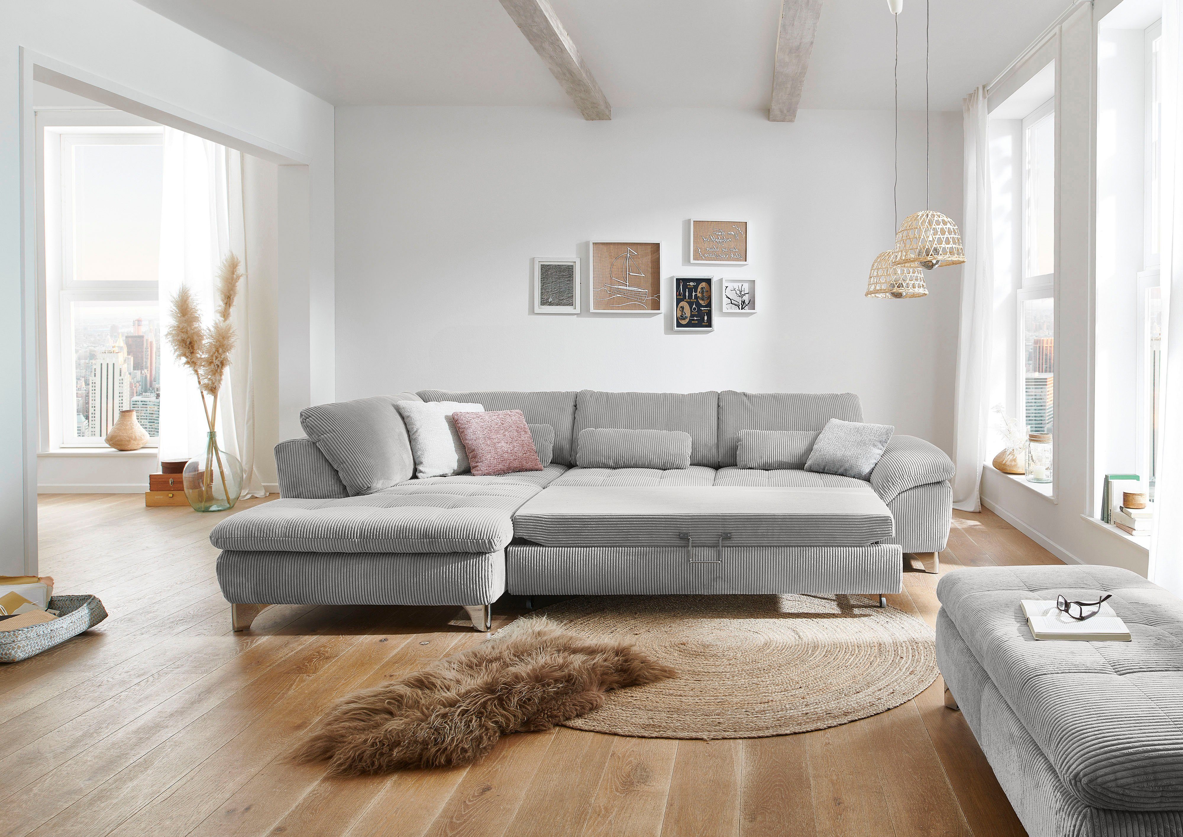 Die PlanBar Ecksofa "MP-IN14007 L-Form", wahlweise mit Bettfunktion und ver günstig online kaufen