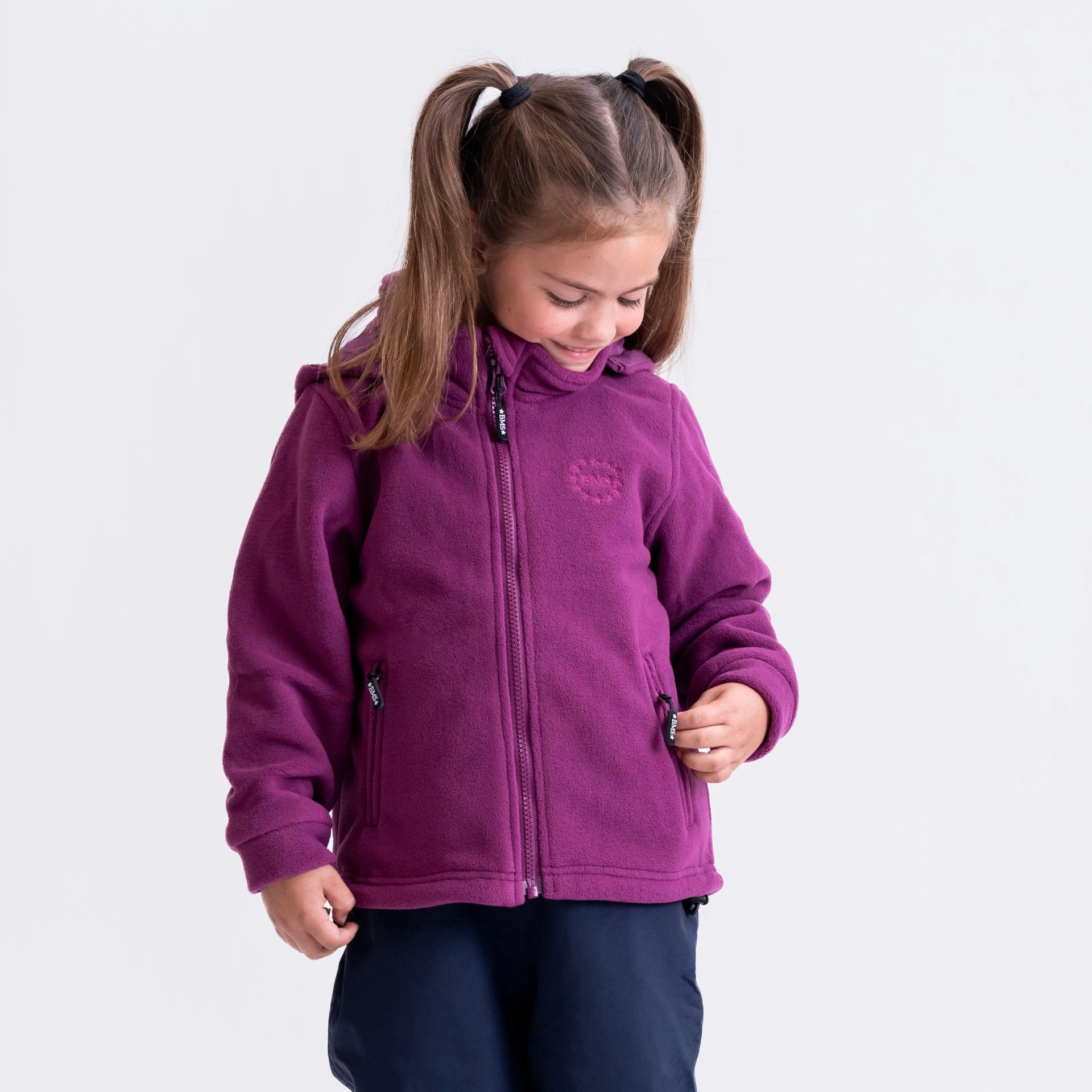 Kapuzenfleecejacke BMS Fleecejacke für Kinder