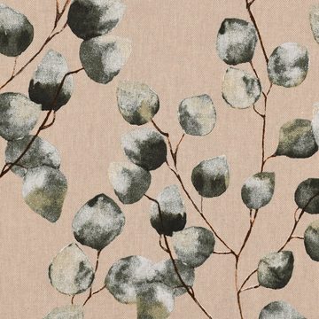 Vorhang SCHÖNER LEBEN. Vorhang Eukalyptus Leaves Eukalyptusblätter natur grü, SCHÖNER LEBEN., Smokband (1 St), blickdicht, Kunstfaser, handmade, made in Germany, vorgewaschen
