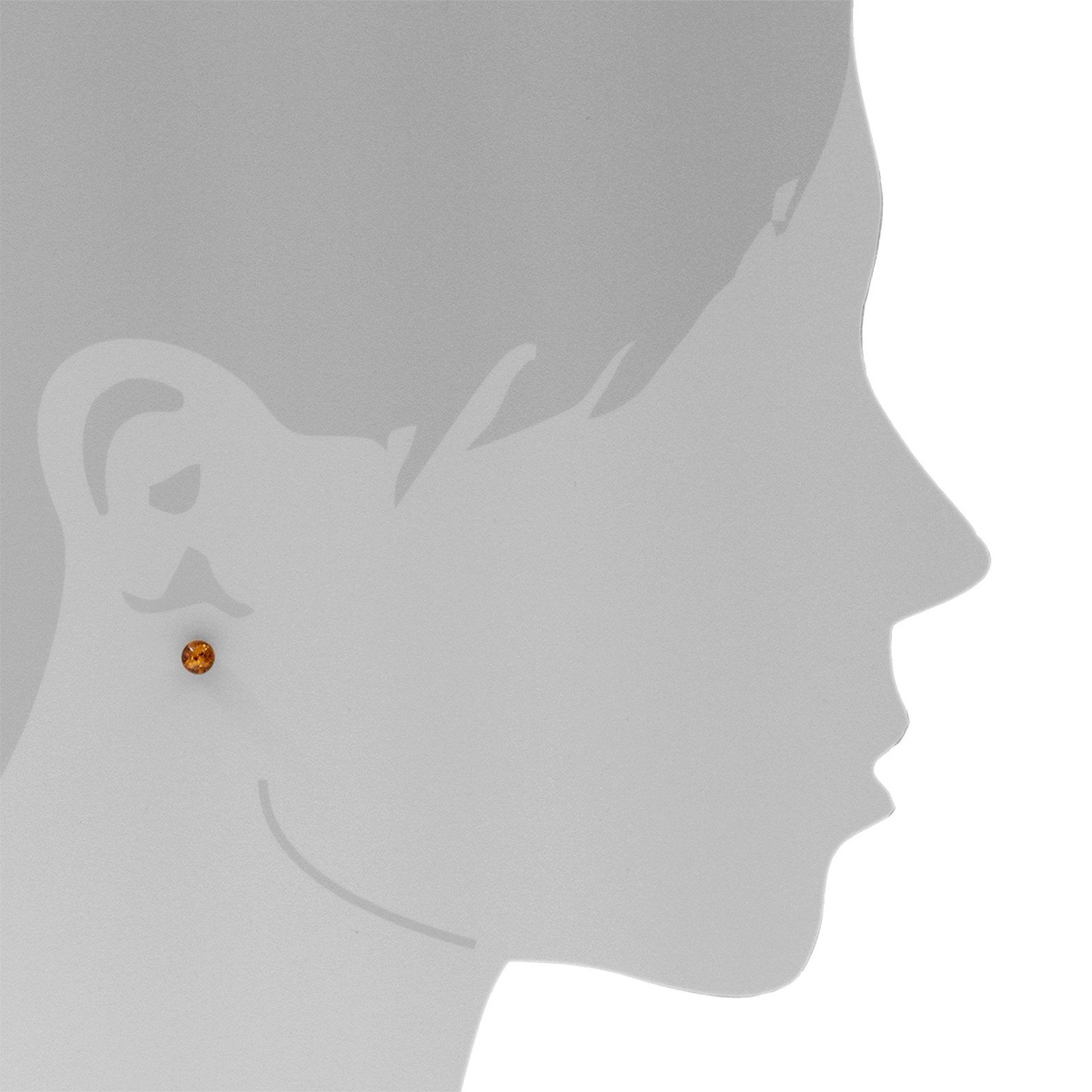 OSTSEE-SCHMUCK Paar Ohrstecker Ostsee-Schmuck Ohrstecker Klassisch 6 mm (2-tlg) – Bild 3 von 4