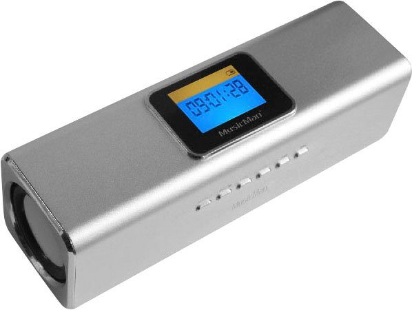 Technaxx MA Soundstation (6 MusicMan Display silberfarben 2.0 W) Portable-Lautsprecher