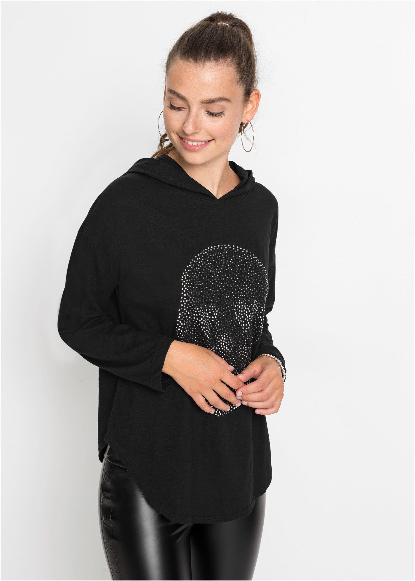 bonprix Longshirt Oversize-Longshirt mit Kapuze günstig online kaufen